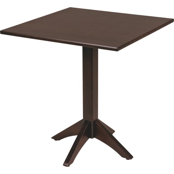 Mesa de Madeira Tramontina London Coluna Central Quadrada em Tauarí Castanho Escuro 4 Lugares 70 cm