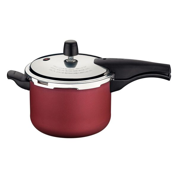 Panela de Pressão Tramontina Vancouver em Alumínio com Revestimento Interno e Externo Antiaderente Starflon Max Vermelho 20 cm 4,5 L