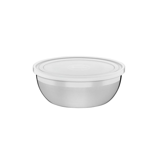 Pote Tramontina Freezinox Redondo em Aço Inox com Tampa Plástica 18 cm 1,6 L