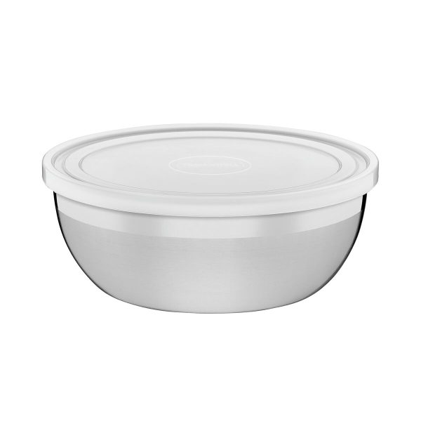 Pote Tramontina Freezinox Redondo em Aço Inox com Tampa Plástica 25 cm 4,2 L