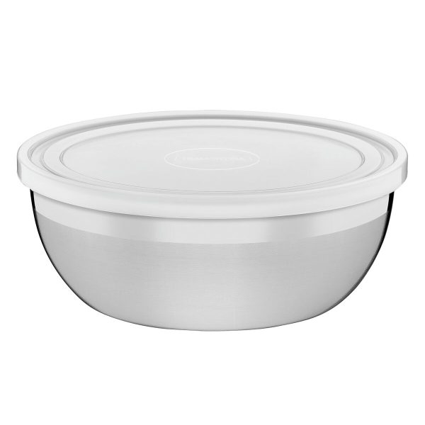 Pote Tramontina Freezinox Redondo em Aço Inox com Tampa Plástica 28 cm 5,8 L