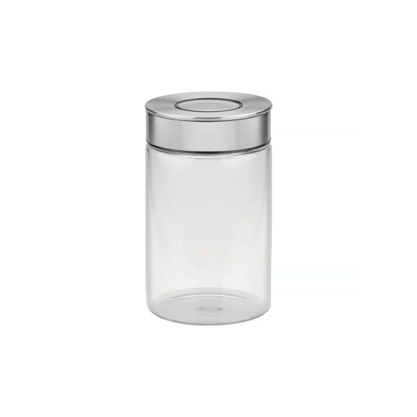 Pote de Vidro Tramontina Purezza com Tampa de Aço Inox 10 cm 1 L