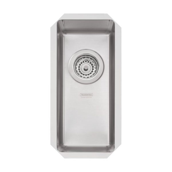 Cuba de embutir Tramontina Quadrum Auxiliar 17 Plus Undermount em Aço Inox com Acabamento Acetinado 17x40 cm